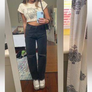 Princess Polly black ripped jeans - worn twice.